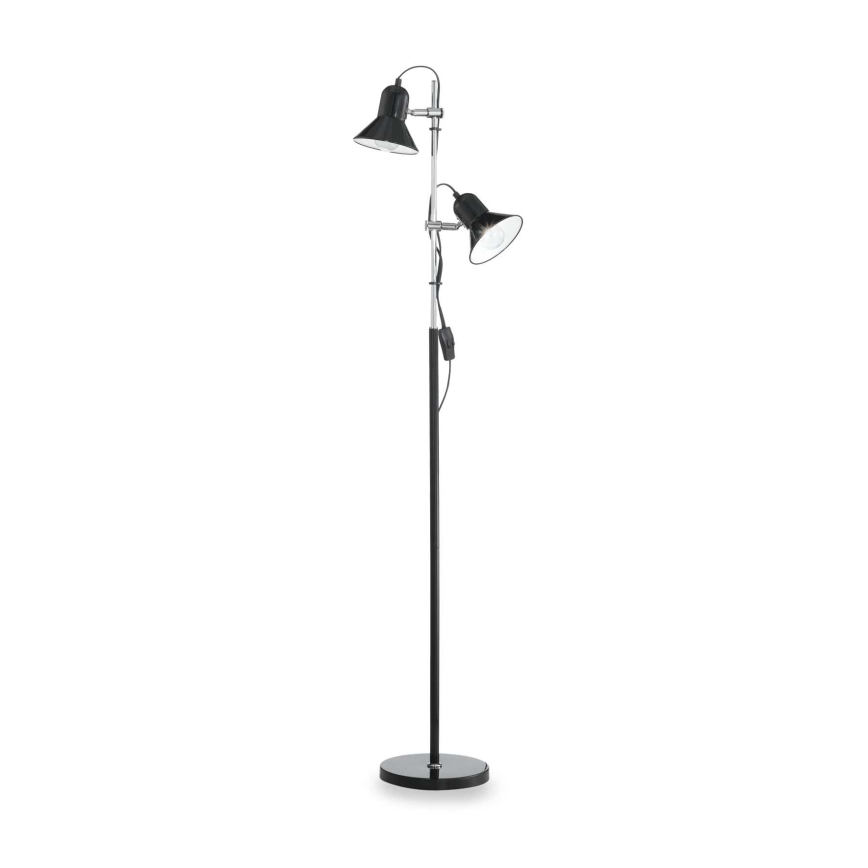Ideal Lux - Stojeća lampa POLLY 2xE27/60W/230V crna