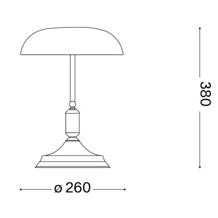 Ideal Lux - Stona lampa 1xE27/60W/230V mesing