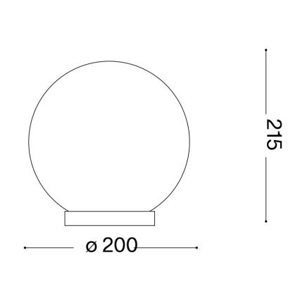 Ideal Lux - Stona lampa CARTA 1xE27/25W/230V prečnik 20 cm bela