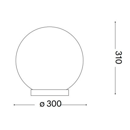 Ideal Lux - Stona lampa CARTA 1xE27/25W/230V Ø 30 cm bela