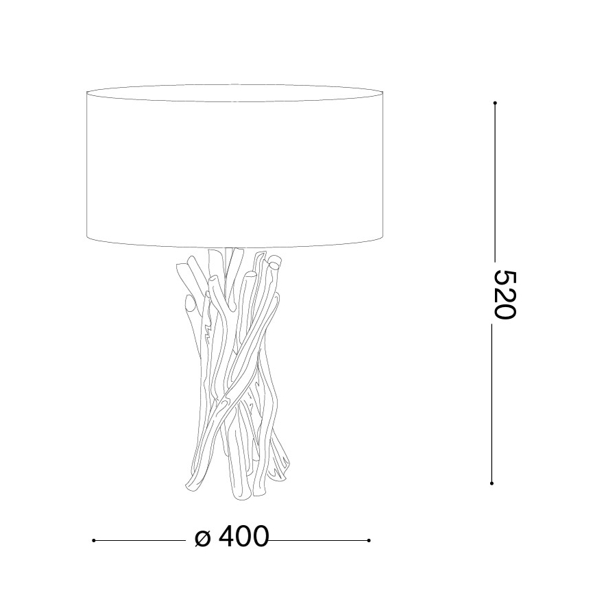 Ideal Lux - Stona lampa DRIFTWOOD 1xE27/60W/230V guava