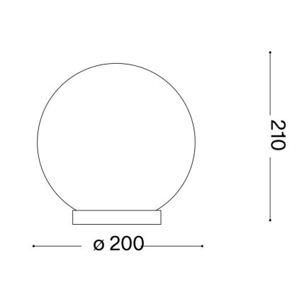 Ideal Lux - Stona lampa MAPA 1xE27/42W/230V prečnik 20 cm bela