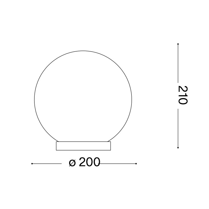 Ideal Lux - Stona lampa MAPA 1xE27/42W/230V prečnik 20 cm bela