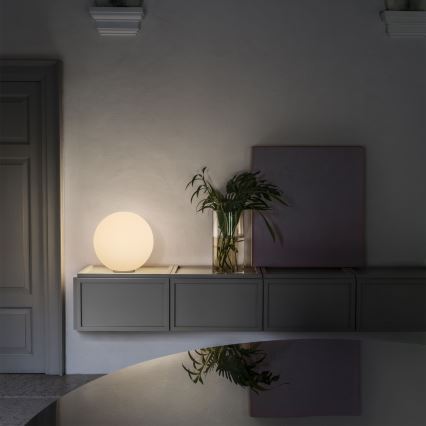 Ideal Lux - Stona lampa MAPA 1xE27/42W/230V prečnik 30 cm bela
