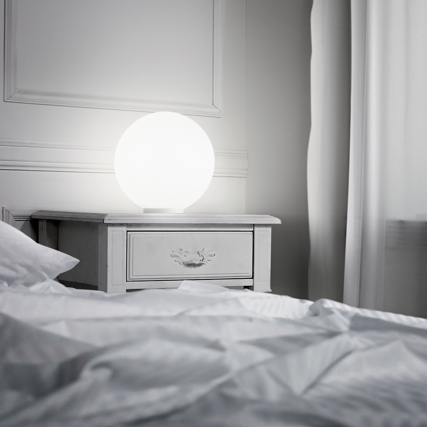 Ideal Lux - Stona lampa MAPA 1xE27/42W/230V prečnik 30 cm bela