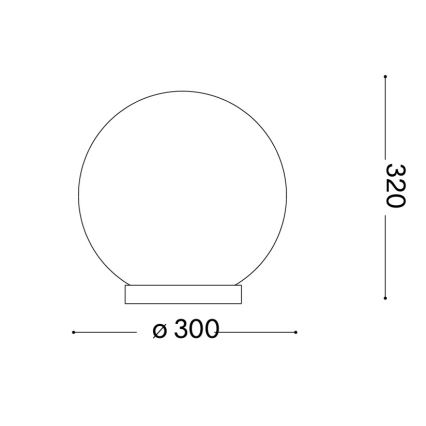 Ideal Lux - Stona lampa MAPA 1xE27/42W/230V prečnik 30 cm bela