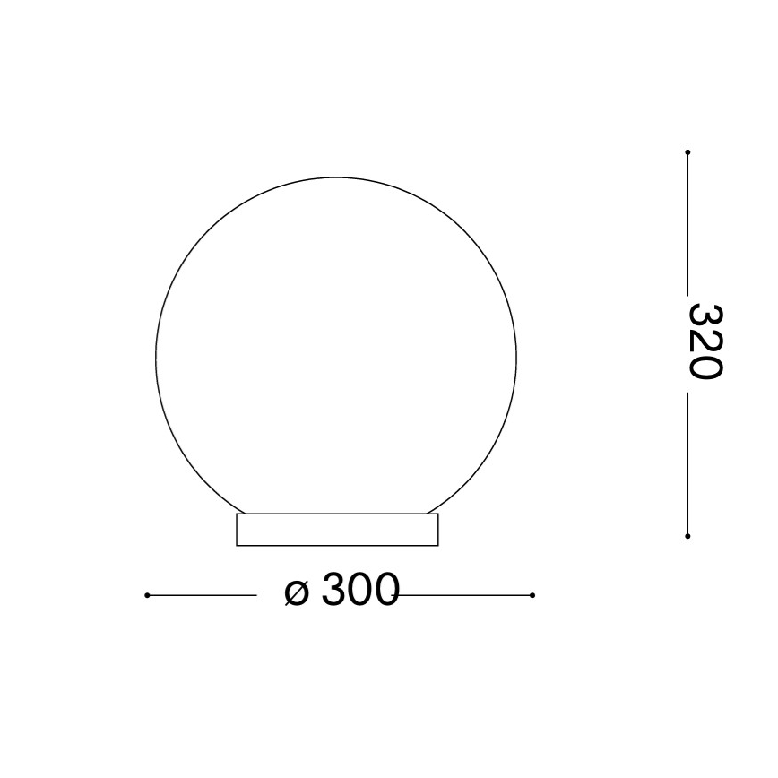 Ideal Lux - Stona lampa MAPA 1xE27/42W/230V prečnik 30 cm bela