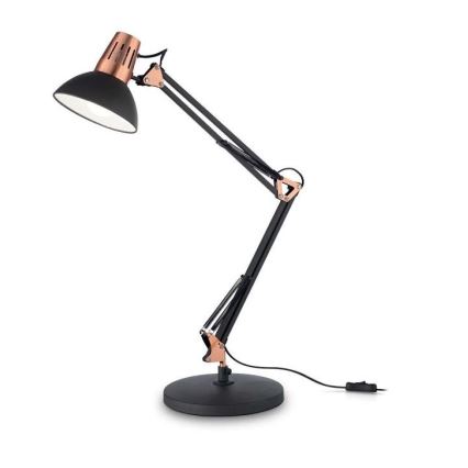 Ideal Lux - Stona lampa WALLY 1xE27/42W/230V crna/bakrena