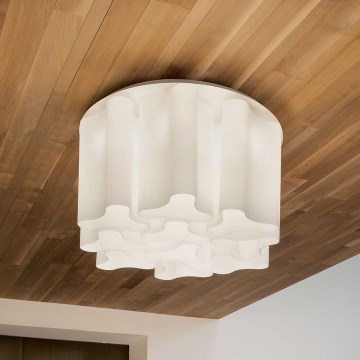Ideal Lux - Stropna svetiljka COMPO 6xE27/52W/230V, prečnika 56 cm, bela
