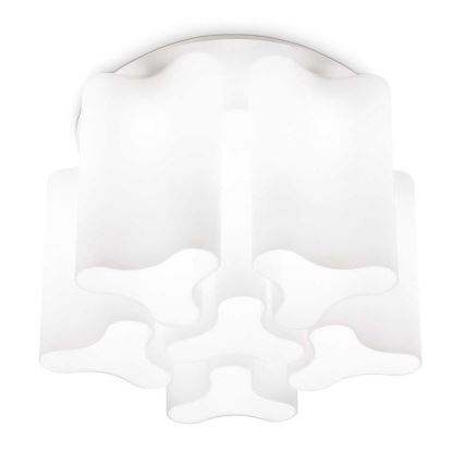 Ideal Lux - Stropna svetiljka COMPO 6xE27/52W/230V, prečnika 56 cm, bela