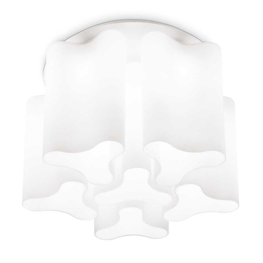 Ideal Lux - Stropna svetiljka COMPO 6xE27/52W/230V, prečnika 56 cm, bela