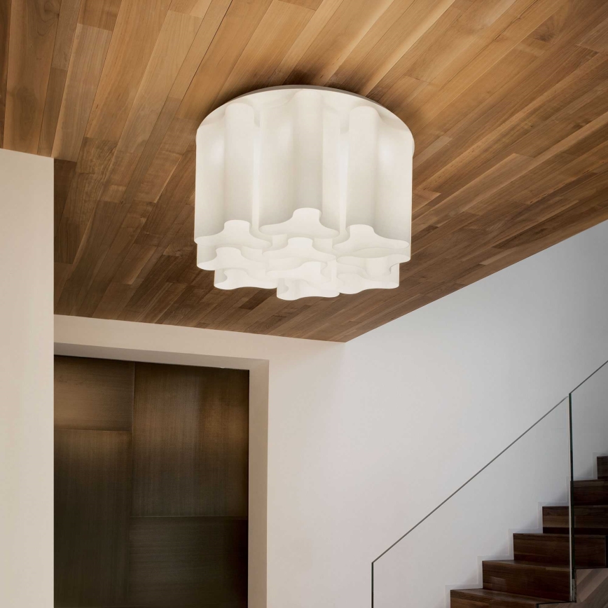 Ideal Lux - Stropna svetiljka COMPO 6xE27/52W/230V, prečnika 56 cm, bela