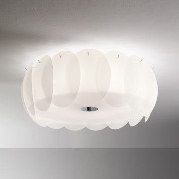 Ideal Lux - Stropna svetiljka OVALINO 8xE27/60W/230V preč. 53,5 cm bela