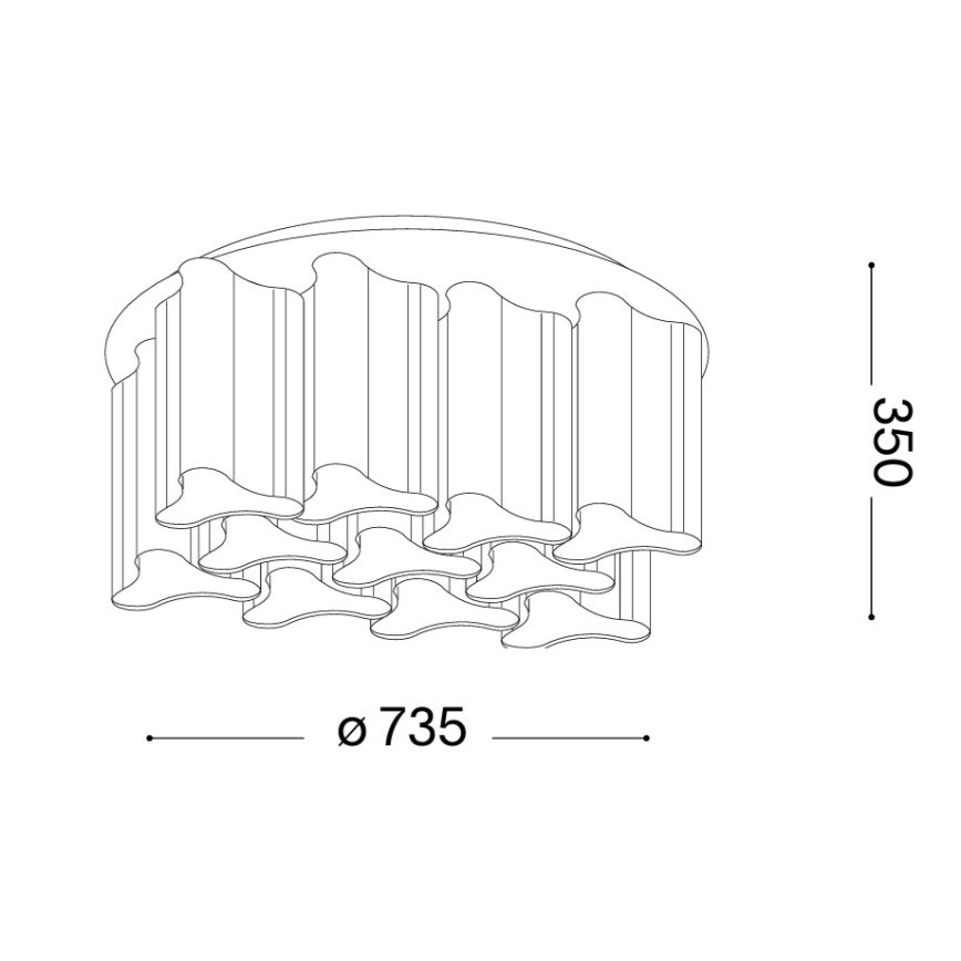 Ideal Lux - Stropno svetlo COMPO 10xE27/52W/230V prečnik 73,5 cm belo