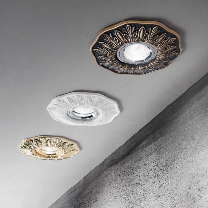 Ideal Lux - Ugradna stropna svetiljka POLKA 1xGU10/50W/230V bronza