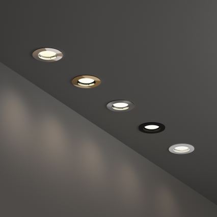 Ideal Lux - Ugradna svetiljka JAZZ 1xGU10/50W/230V, prečnik 7,7 cm, mat hrom