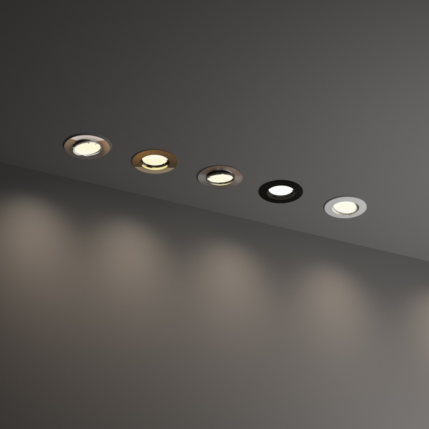 Ideal Lux - Ugradna svetiljka SWING 1xGU10/28W/230V prečnik 8,2 cm mat hrom