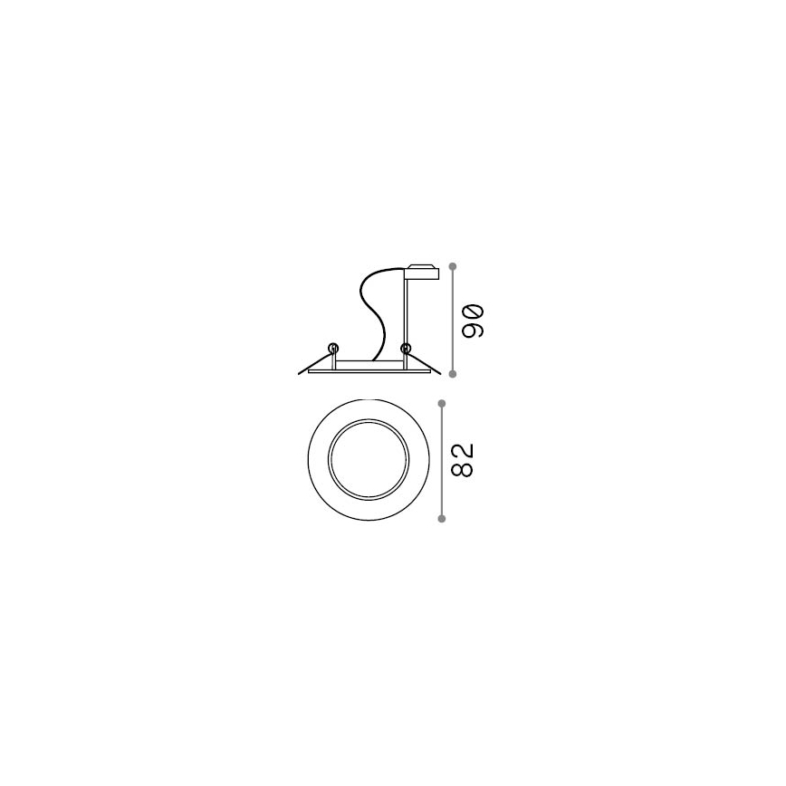 Ideal Lux - Ugradna svetiljka SWING 1xGU10/28W/230V prečnik 8,2 cm mesing