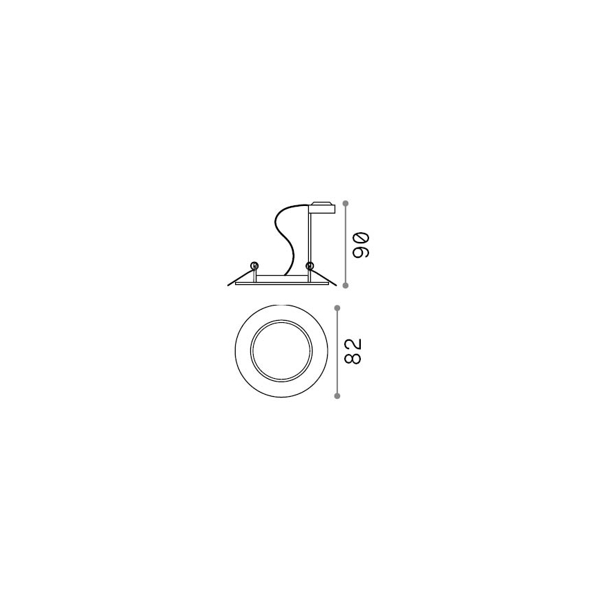 Ideal Lux - Ugradna svetiljka SWING 1xGU10/28W/230V prečnika 8,2 cm sjajni hrom