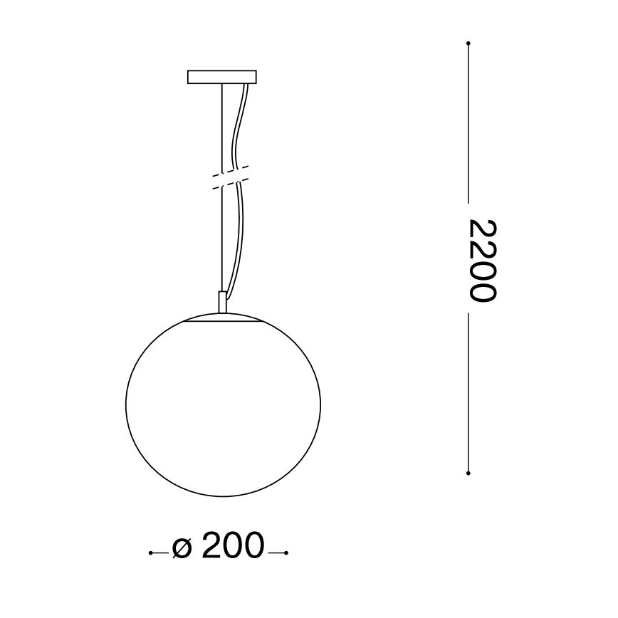 Ideal Lux - Viseći luster na sajli MAPA 1xE27/42W/230V, prečnik 20 cm, zlatna/zadimljeno staklo
