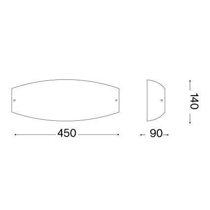 Ideal Lux - Zidna lampa ALI 2xE27/60W/230V bela