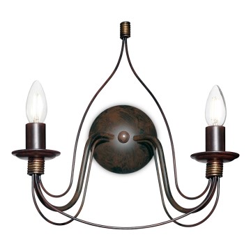Ideal Lux - Zidna lampa CORTE 2xE14/40W/230V bakar