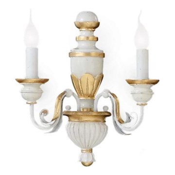 Ideal Lux - Zidna lampa FIRENZE 2xE14/40W/230V bela/zlatna
