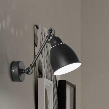 Ideal Lux - Zidna lampa NEWTON 1xE27/42W/230V crna