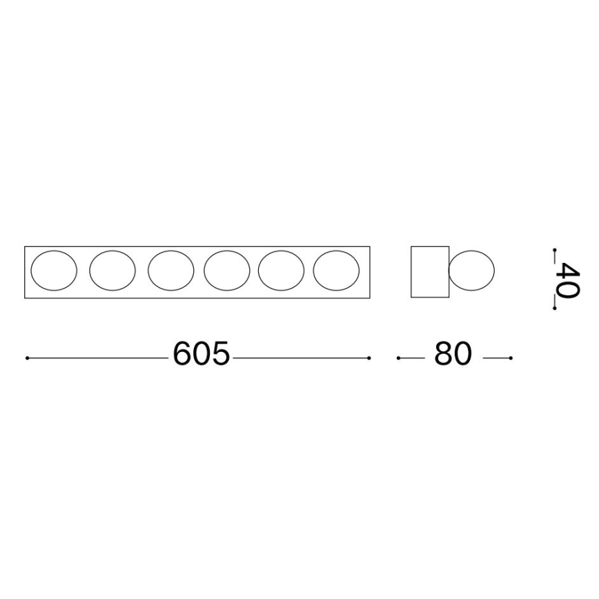 Ideal Lux - Zidna lampa PRIVE 6xE14/40W/230V crna