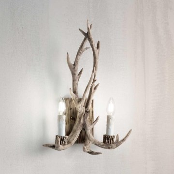 Ideal Lux - Zidna svetiljka CHALET 2xE14/40W/230V sa rogovima