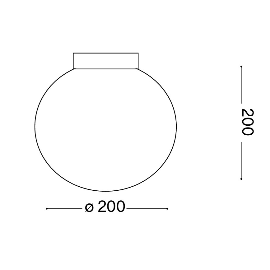 Ideal Lux - Zidno svetlo MAPA 1xE27/42W/230V prečnik 20 cm bela