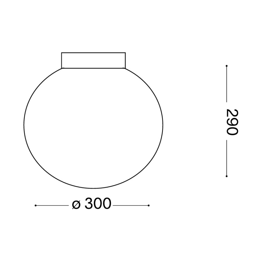Ideal Lux - Zidno svetlo MAPA 1xE27/42W/230V prečnik 30 cm belo