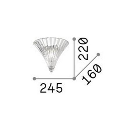Ideal Lux - Zidno svetlo SANTA 1xE14/40W/230V prozirno