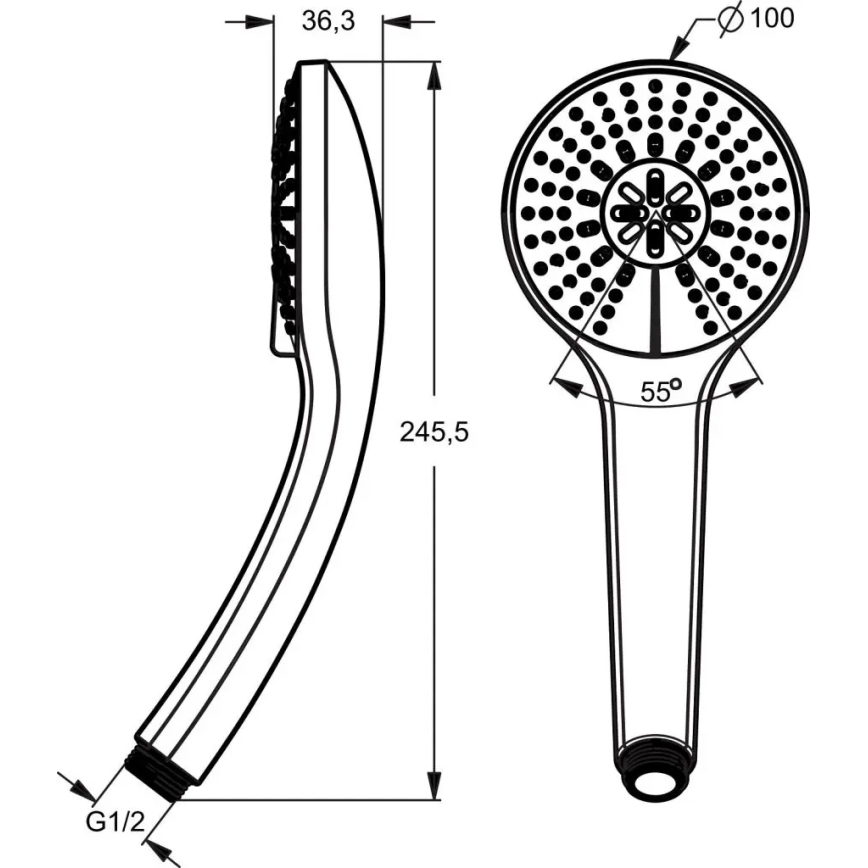 Ideal Standard B9403AA - Ručni tuš IDEALRAIN, sjajni hrom