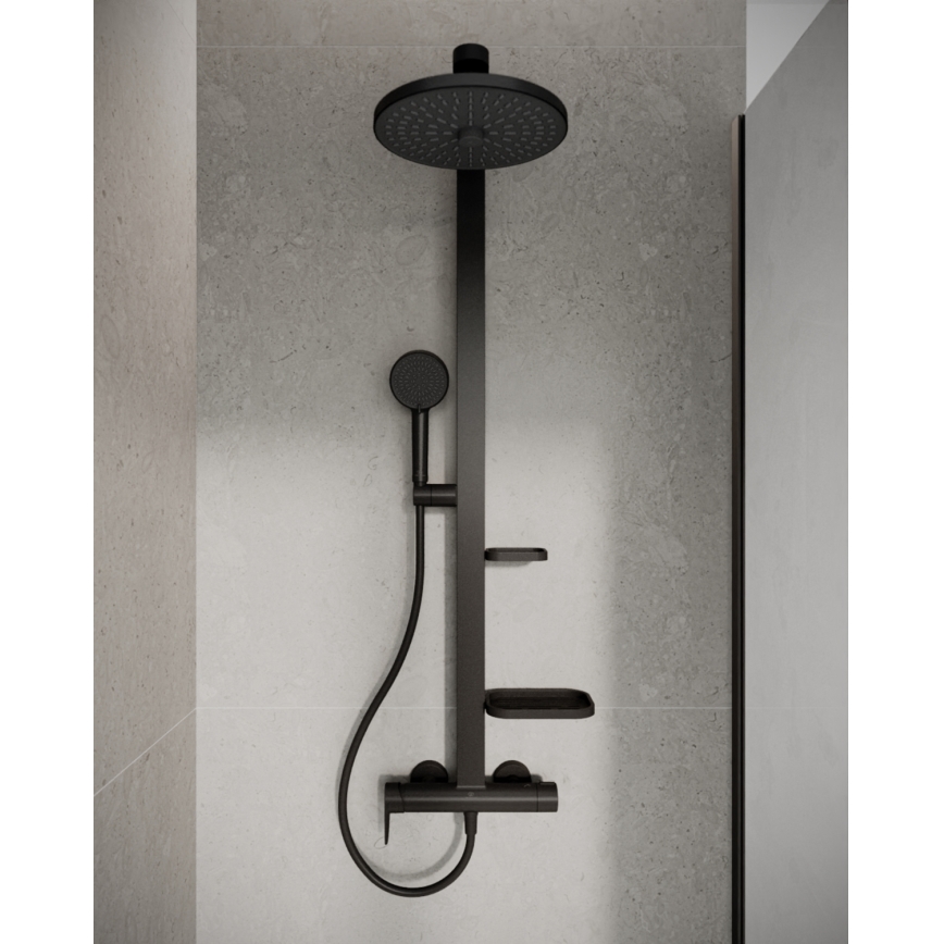 Ideal Standard BD584XG - Set za tuš sa baterijom CERAFLOW ALU+ u mat crnoj boji