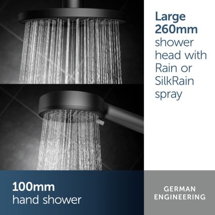 Ideal Standard BD584XG - Set za tuš sa baterijom CERAFLOW ALU+ u mat crnoj boji