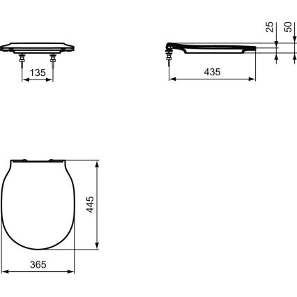 Ideal Standard E036601 - WC daska CONNECT AIR, prigušiva, bela