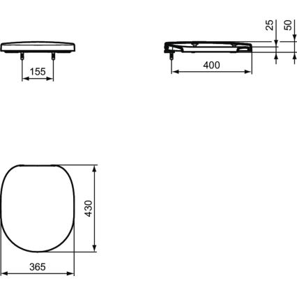 Ideal Standard E712701 - Toaletna daska SoftClose CONNECT (prigušiva), bela