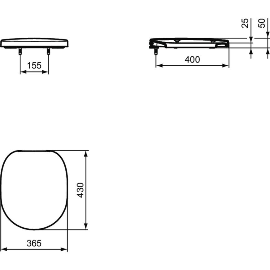 Ideal Standard E712701 - Toaletna daska SoftClose CONNECT (prigušiva), bela