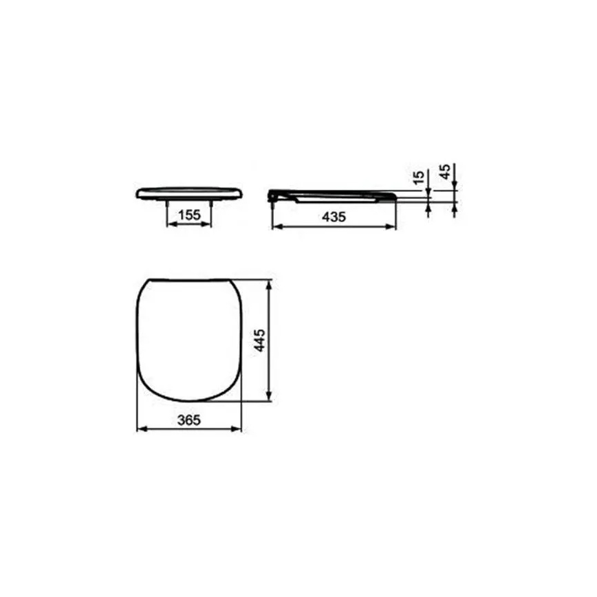 Ideal Standard T352901 - Daska za WC TESI sa prigušiva, bela