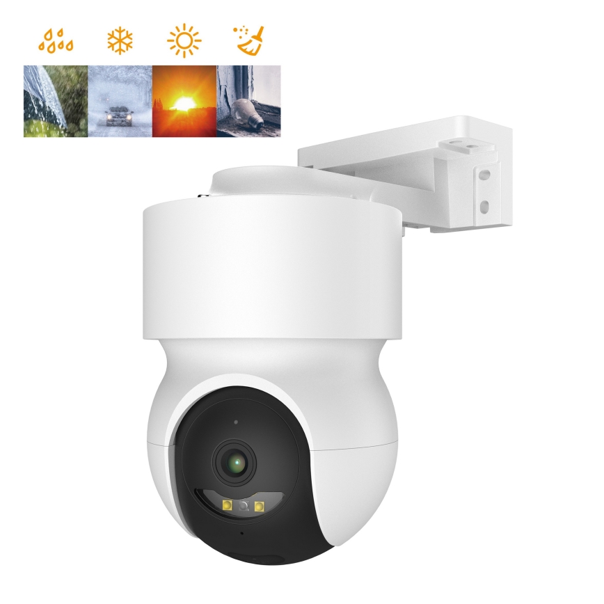 Pametna spoljašnja kamera sa senzorom pokreta, 2K, 12V, IP65, Wi‑Fi, bela