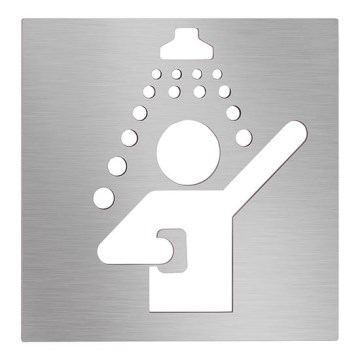 Ikona Tuš 12x12 cm inox/srebrna