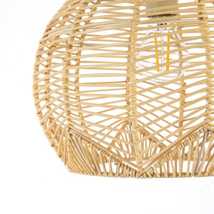 Luster na kablu PELO 1xE27/40W/230V, prečnika 30 cm, ratan