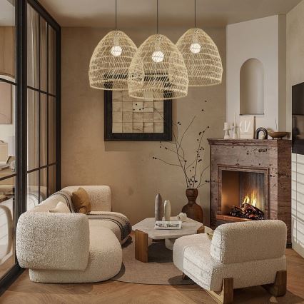 Luster na sajli BOHO DELICADO 1xE27/40W/230V prečnik 38 cm
