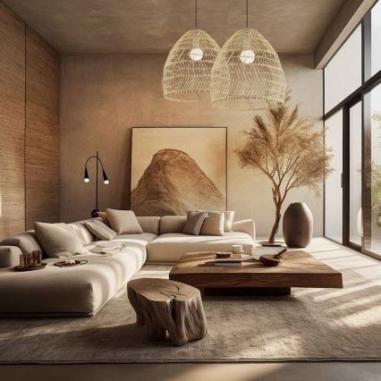 Luster na sajli BOHO DELICADO 1xE27/40W/230V prečnik 38 cm