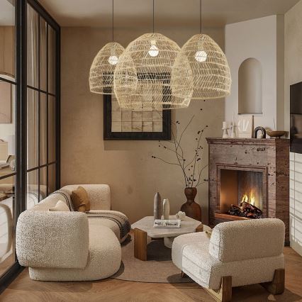 Luster na sajli BOHO DELICADO 1xE27/40W/230V prečnik 38 cm