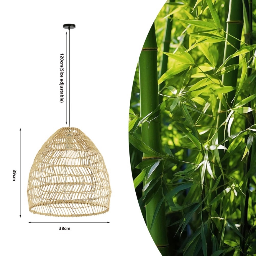 Luster na sajli BOHO DELICADO 1xE27/40W/230V prečnik 38 cm