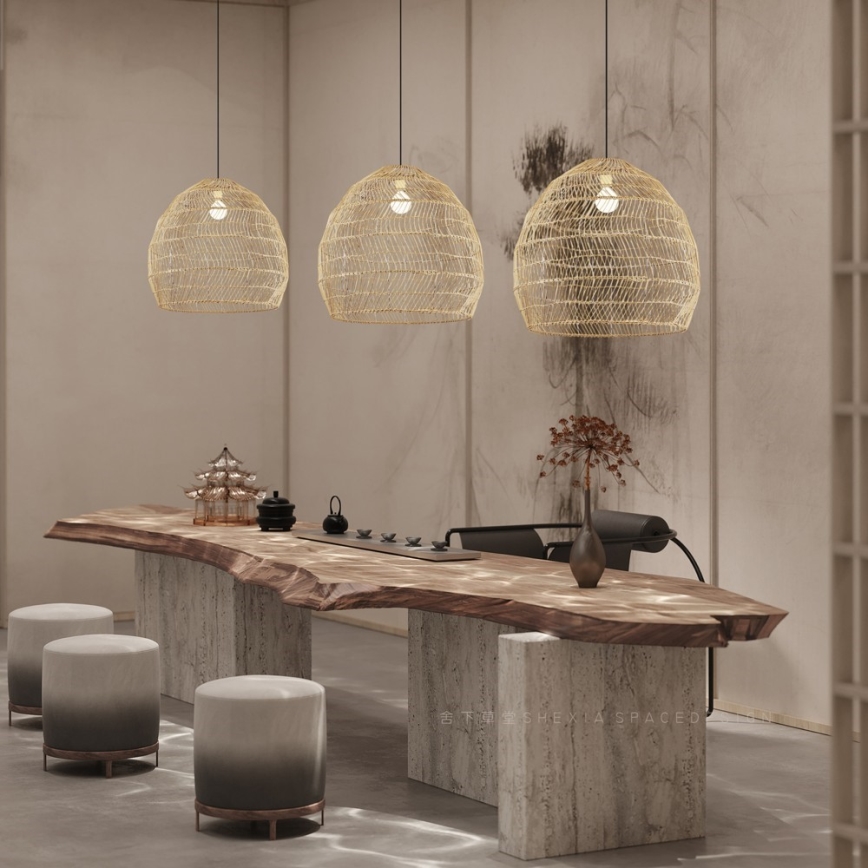 Luster na sajli BOHO DELICADO 1xE27/40W/230V prečnika 60 cm