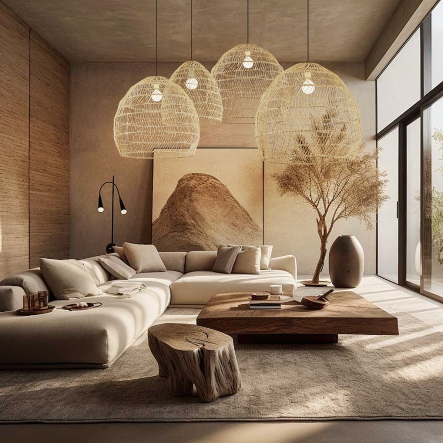 Luster na sajli BOHO DELICADO 1xE27/40W/230V prečnika 60 cm
