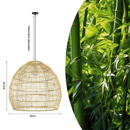 Luster na sajli BOHO DELICADO 1xE27/40W/230V prečnika 60 cm
